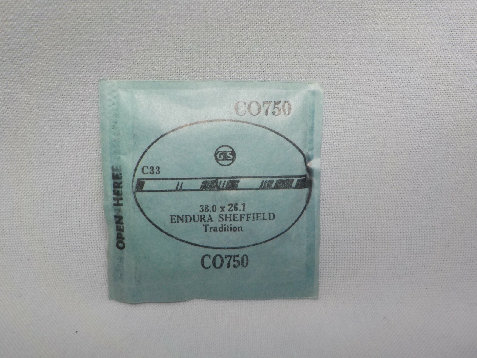 ENDURA SHEFFIELD TRADITION WATCH CRYSTAL CO750 REPLACEMENT 38.0 X 26.1 GS C33