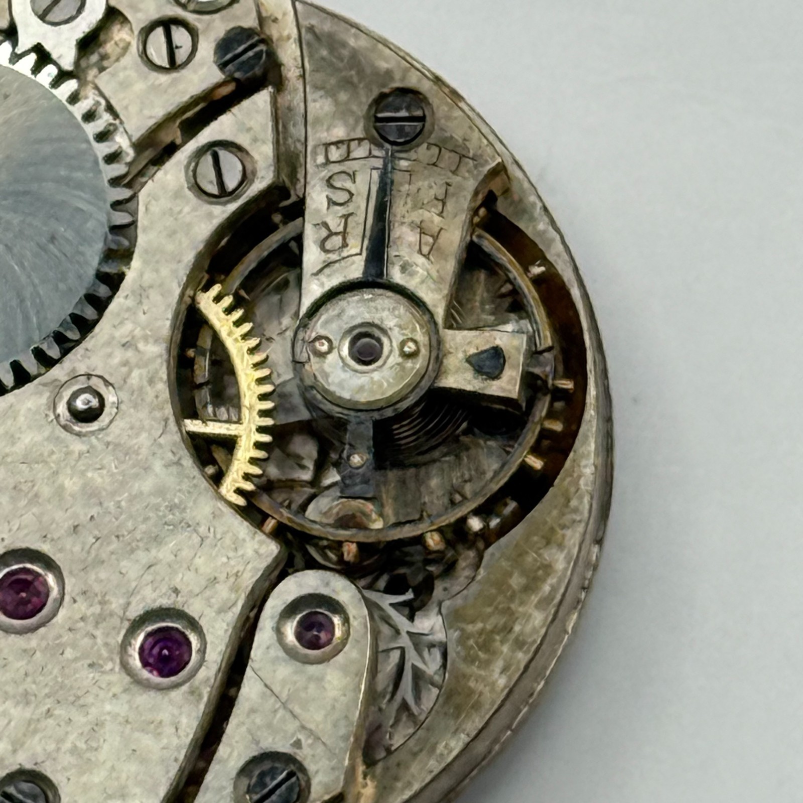 Unidentified Watch Movement Swiss Sub Seconds Manual Wind Parts Repair 24.7mm