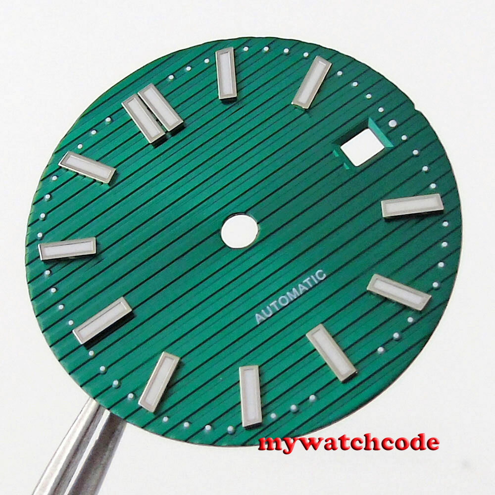 28.9mm sterile black green blue dial fit ETA 2824 2836 DG 2813 8215 mens watch