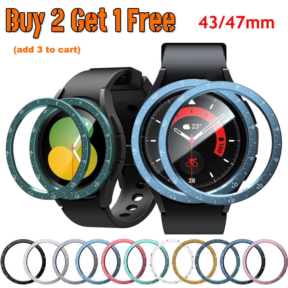 PC Bezel Styling Frame Ring For Samsung Watch 6 Classic 43mm 47mm Case Cover