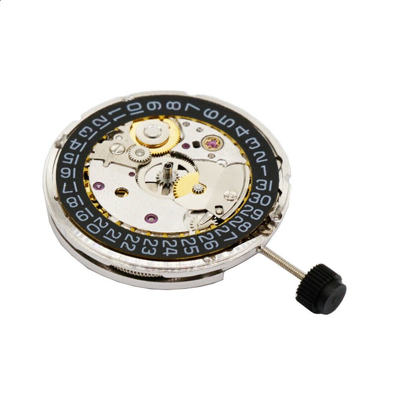 Black Date Automatic Movement Perlage Replacement For Tianjin ST2130 H3 2824-2