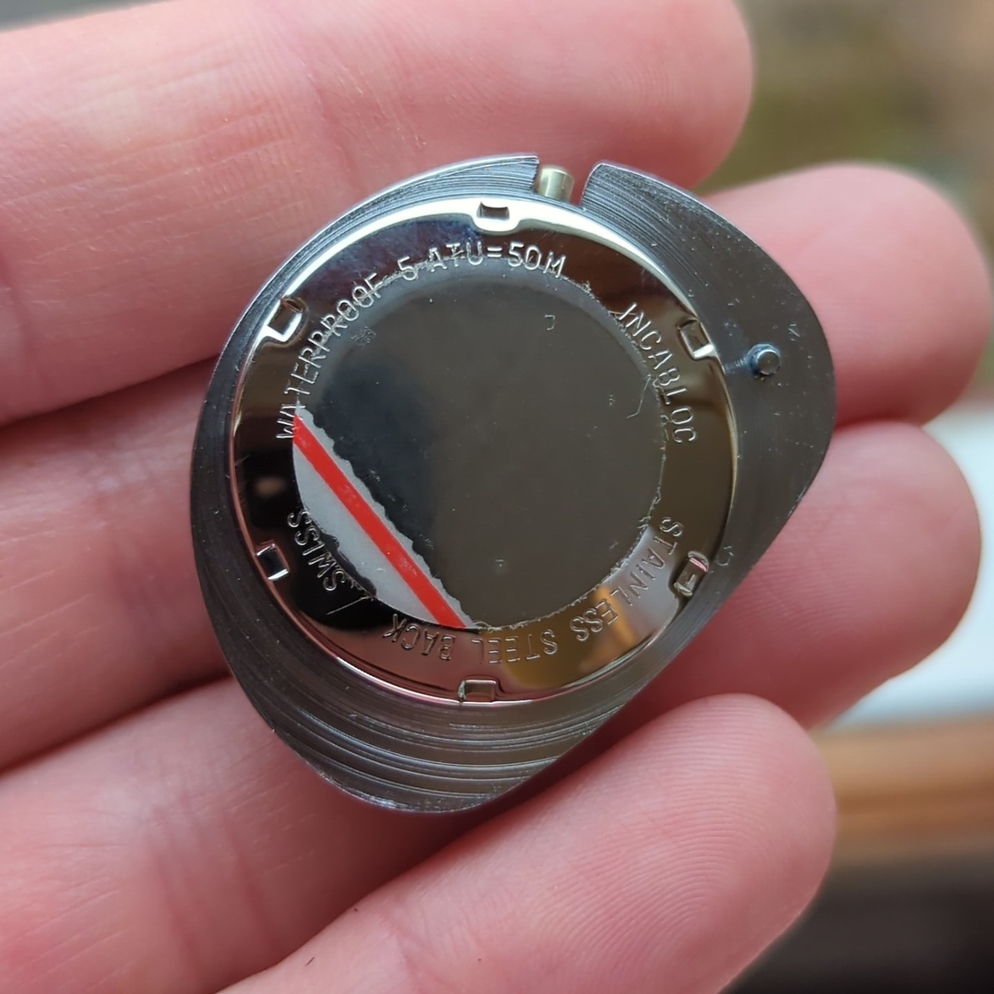 Retro 1960s Asymmetrical NOS Watch Case, 33mmx41mm Waterproof Swiss (AC24)