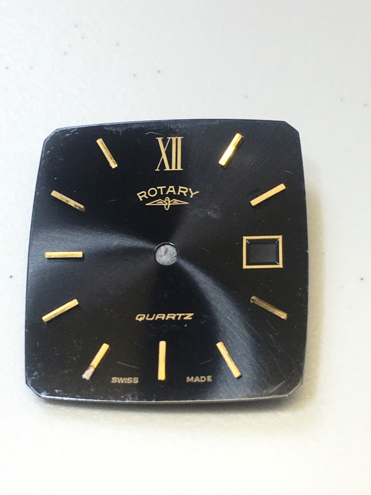 Rotary Vintage Wrist Watch Black Dial New Old Stock Cal ETA 965.112