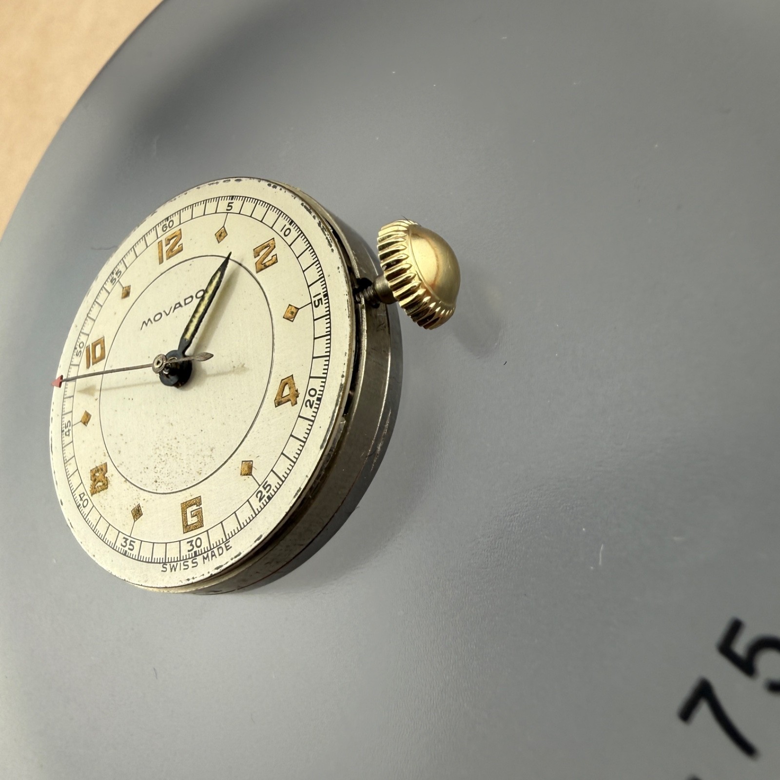 Movado 23mm Dial 24mm Rotated Rods Watch Movement