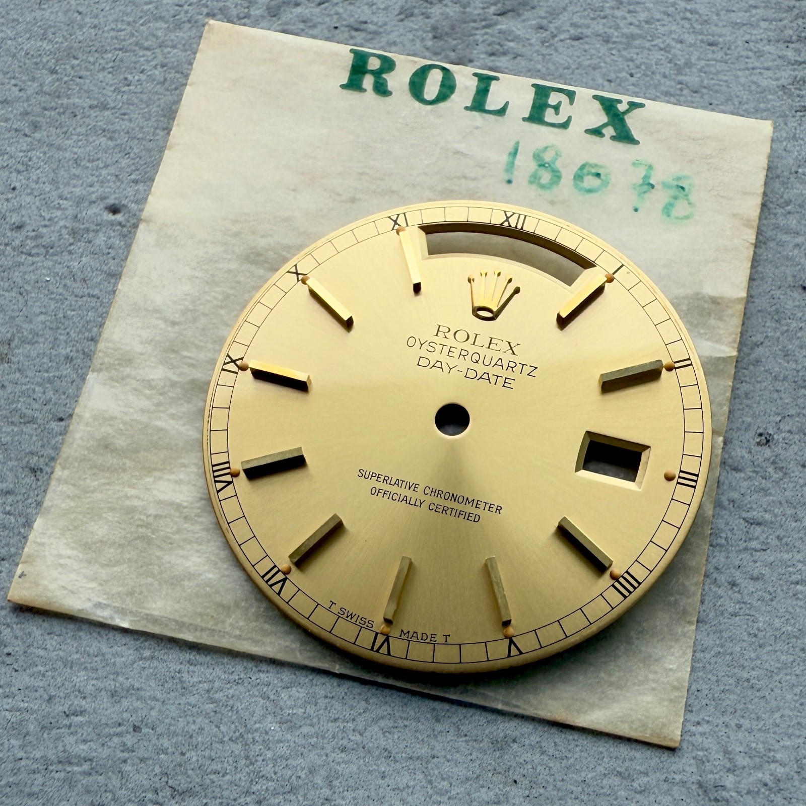 Original Rolex dial President 19018 – Oyster Quartz