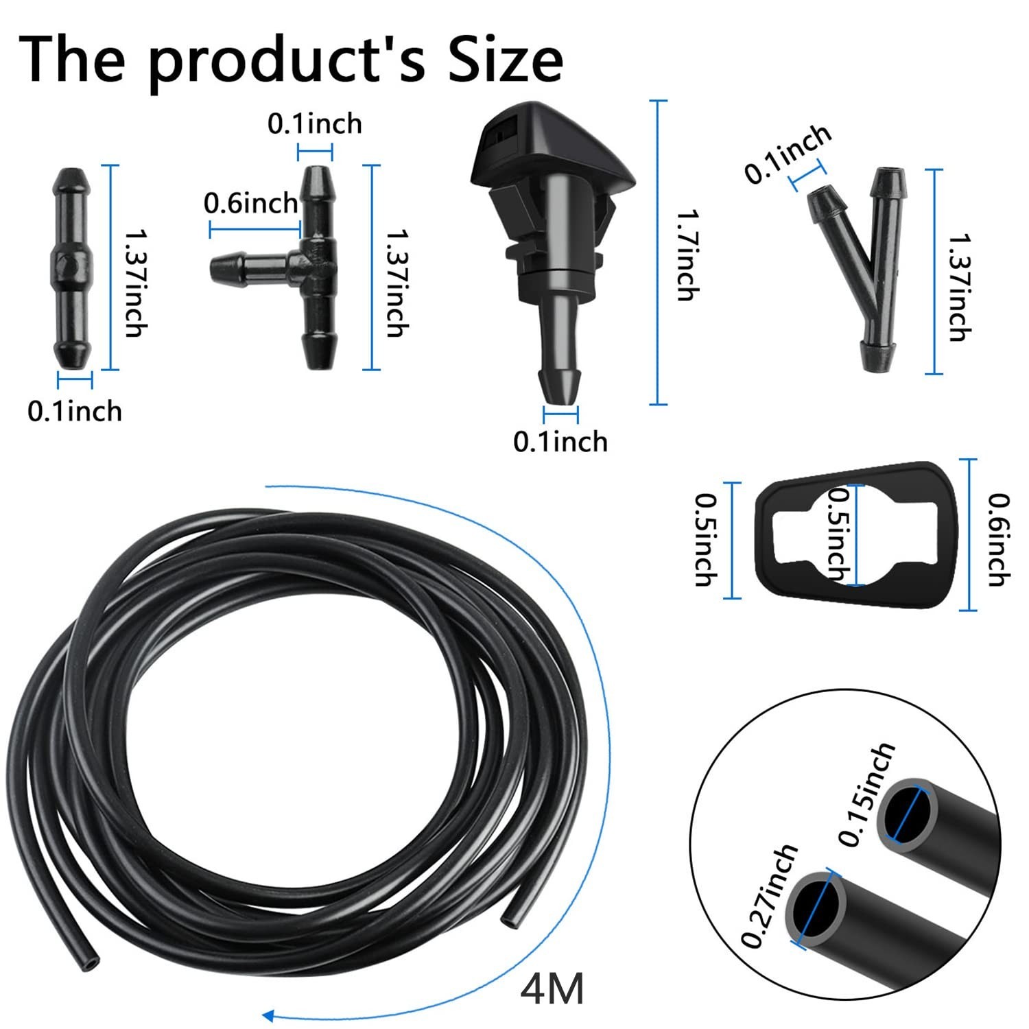 Windshield Washer Nozzles Kit Replacement for Chrysler Dodge Ram, Windshield …