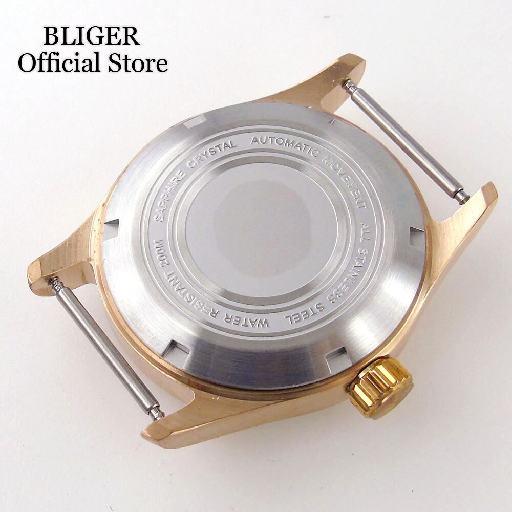 Cusn8 Real Bronze 36mm Diving Automatic Watch Case 200M Waterproof fit NH35 NH34