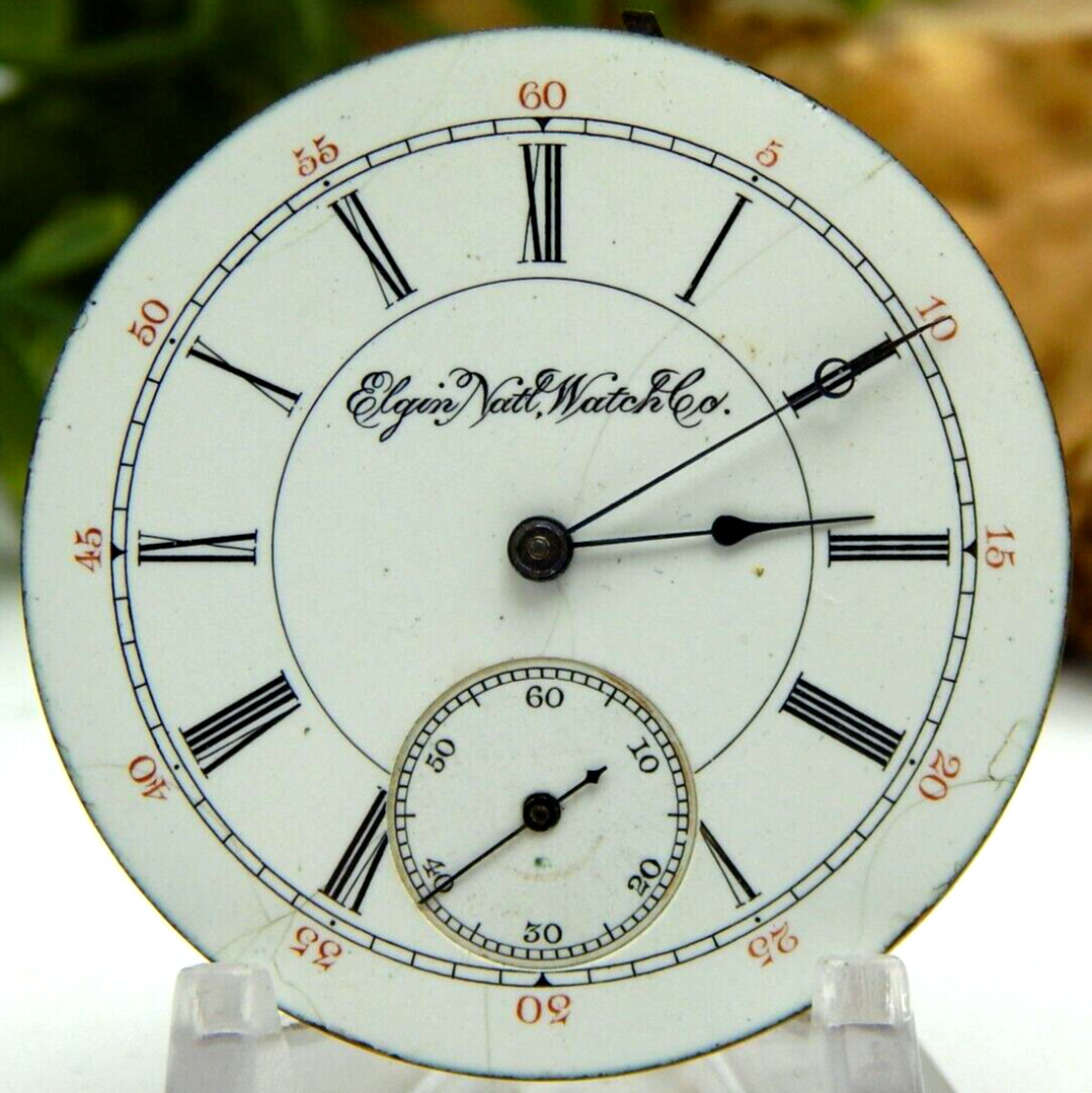 Antique Pocket watch movement Elgin Grade 107 16 size m5 15 jewel circa 1893