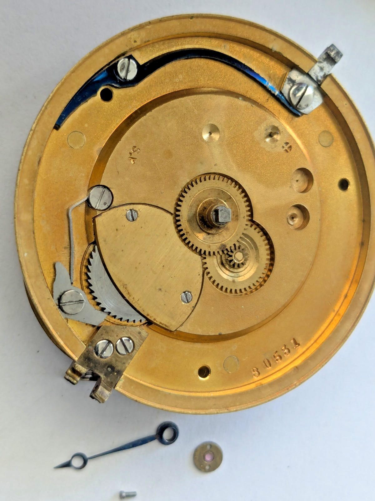 Antique W.H. Clever & Sons Todmorden English Pocket Watch Movement Dial 46mm F16