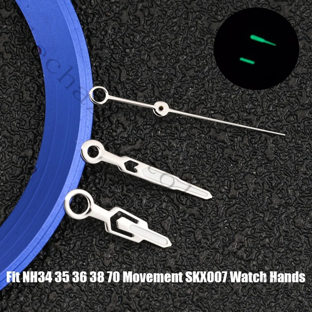 C3 Green Luminous Watch Hands for NH35 NH34 NH36 7S26 4R35 Movement