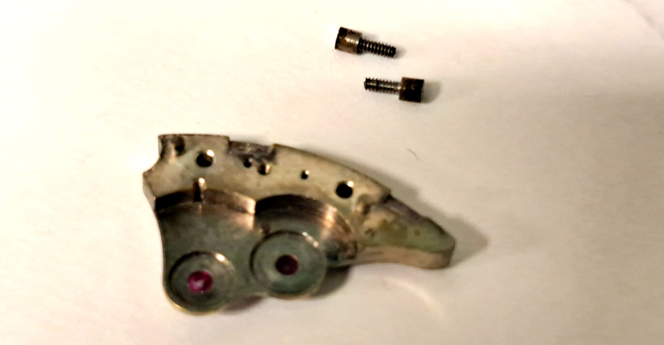 genuine Valjoux cal 24 bridge and 2 screws-Wakmann Breitling Military for repair