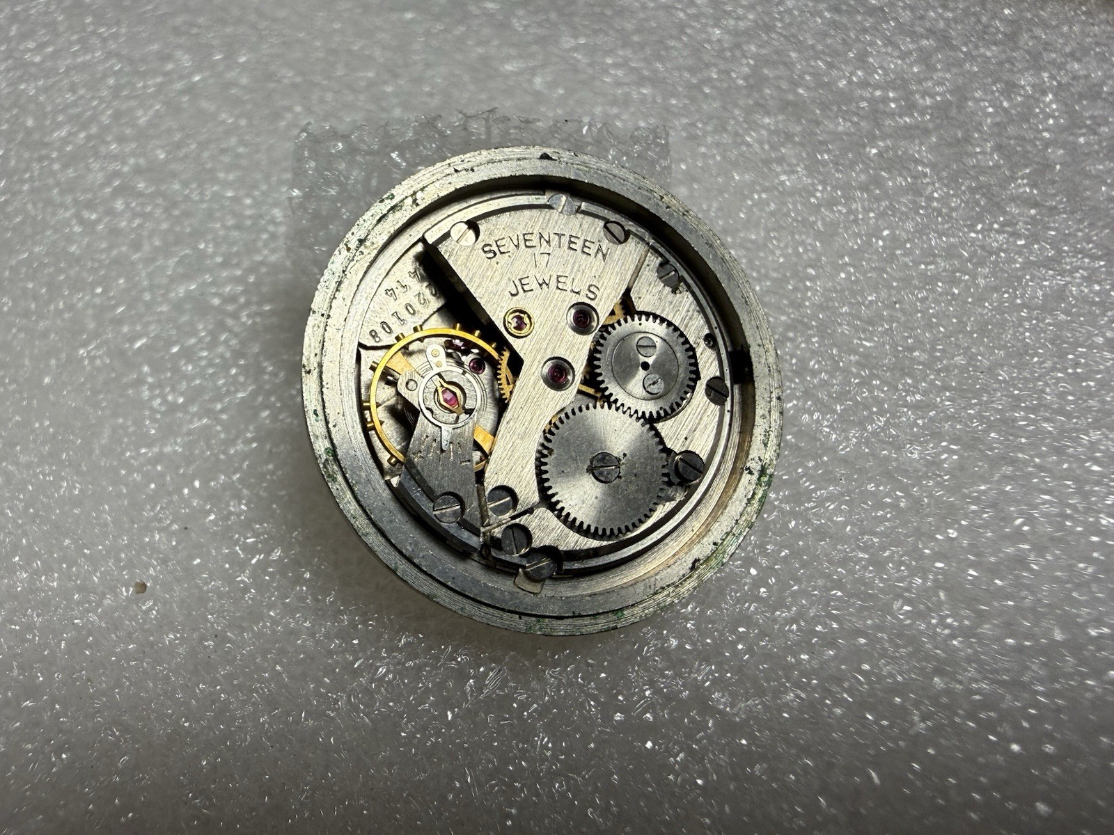 VINTAGE USSR Watch Movement POLJOT Cal. 2414 plus Dial. For Parts