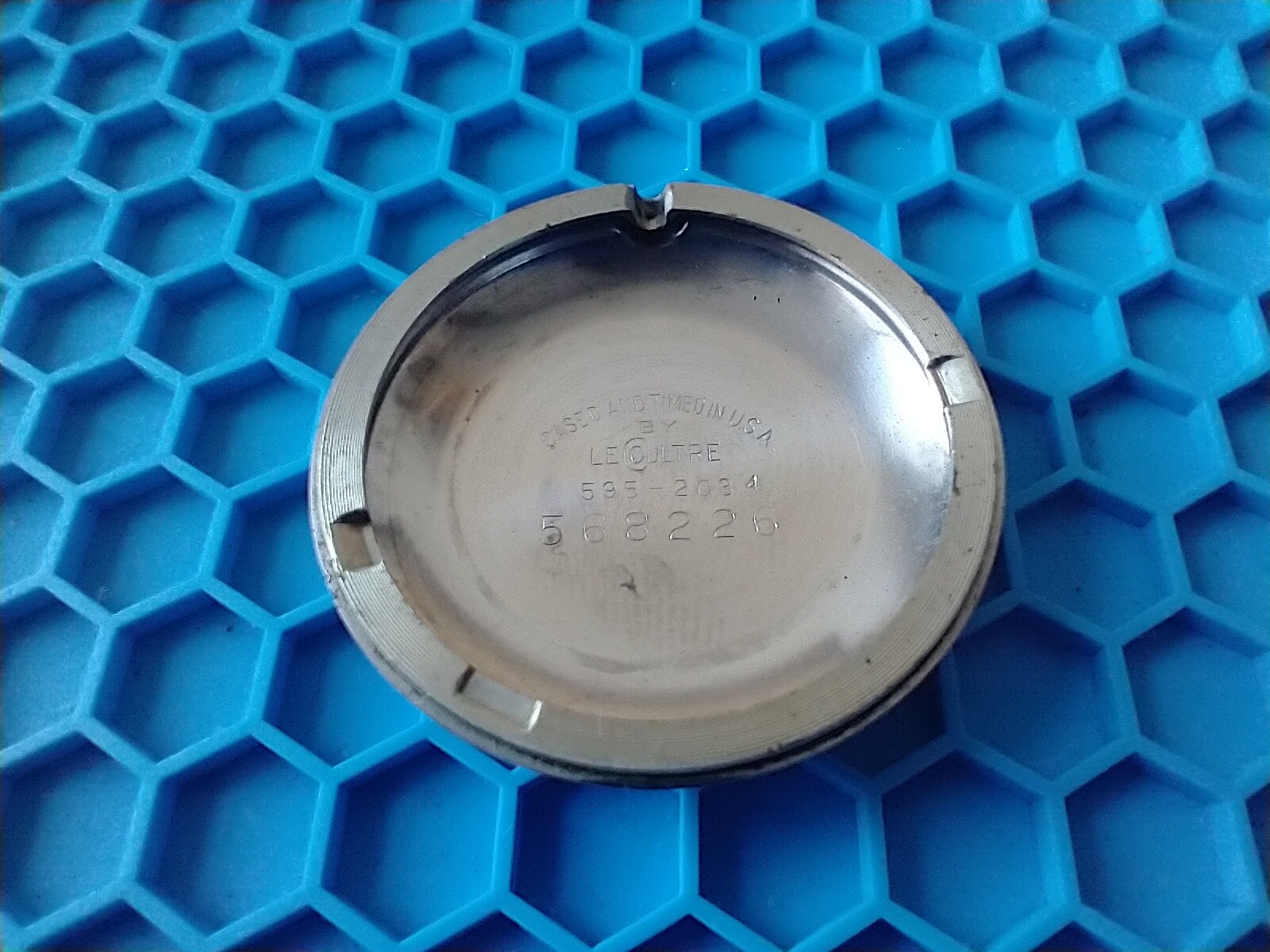 Vintage Lecoultre Watch Stainless Steel Case Back Ref: 595-2034,