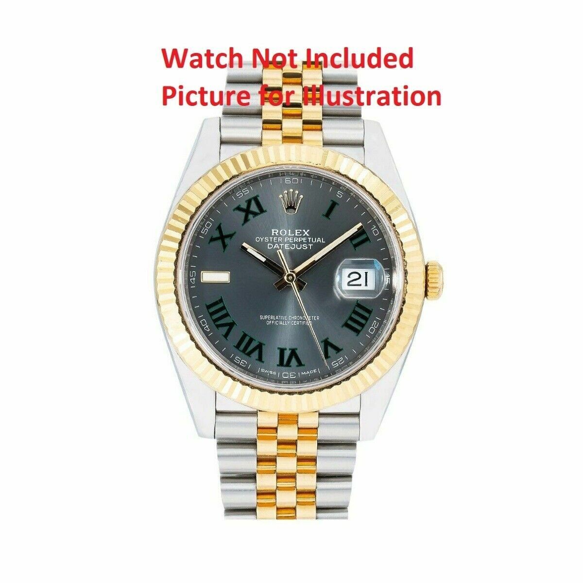 36mm Gold Plated Fluted Replacement Bezel For Rolex Datejust 116208