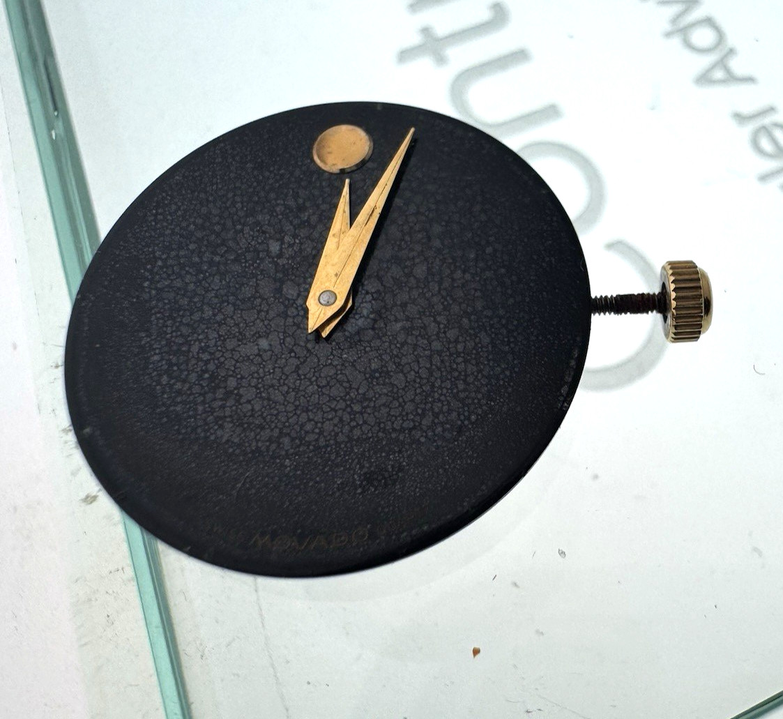 Movado Museum Watch Movement Ref 902.002 With Black Dial Women 21/25 mm SWISS