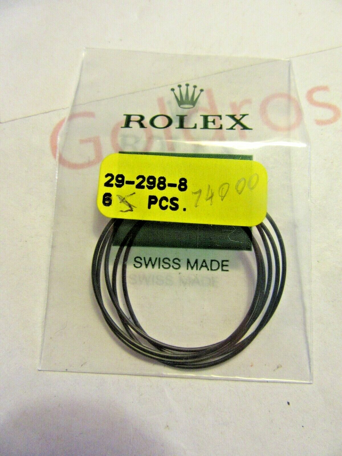 ROLEX 74000. PART # 29-298-8. CASE BACK GASKETS. PER ONE GASKET. Sku # RLX 5 -17