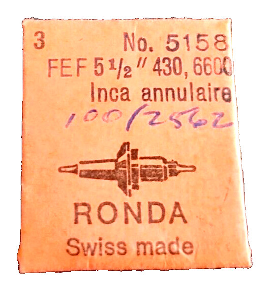 FEF 430 6600 6620 6621 6650 Balance Staff watch part Ronda #5158