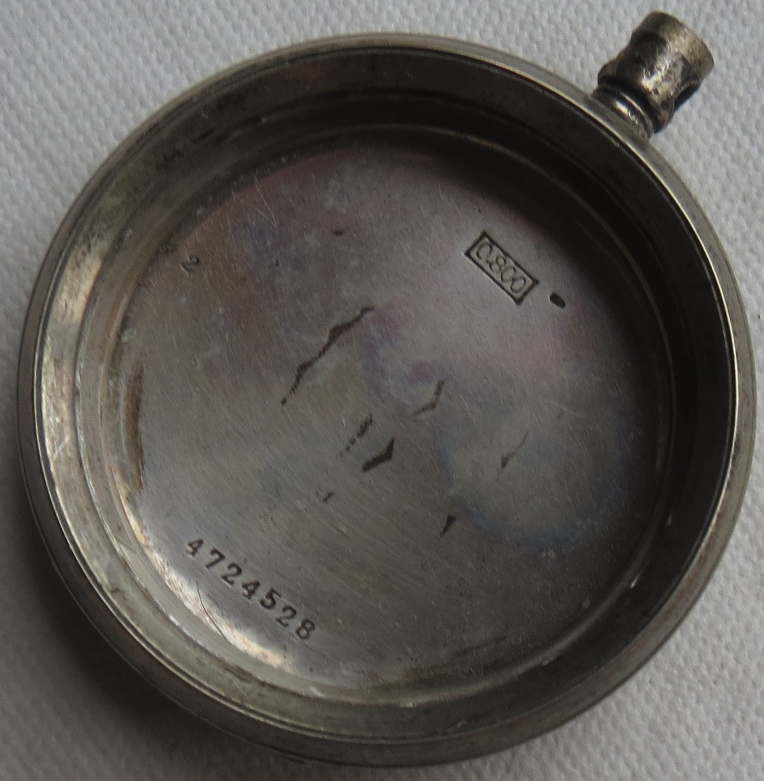 Longines Pocket Watch Open Face Silver Case 48 mm. in diameter