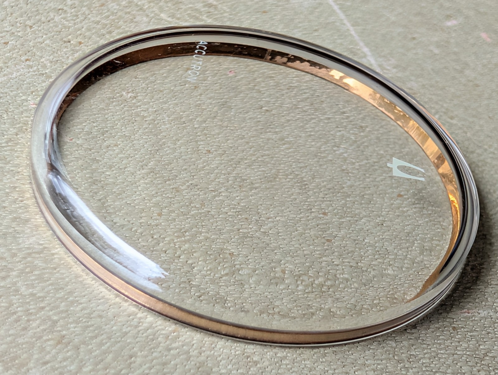 Vintage 1960/70’s Bulova Accutron 1271-AYS Crystal For Spaceview 2531 Cases