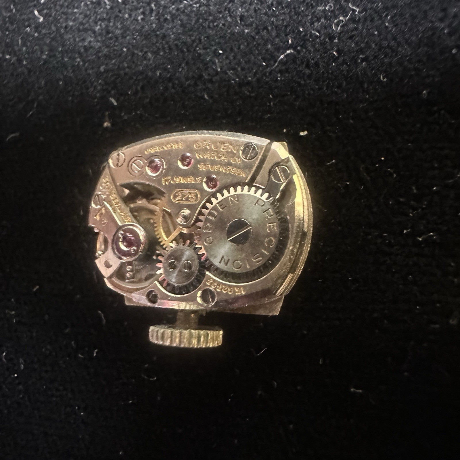 Gruen Precision 275 17j Watch Movement & Dial Parts Or Repair