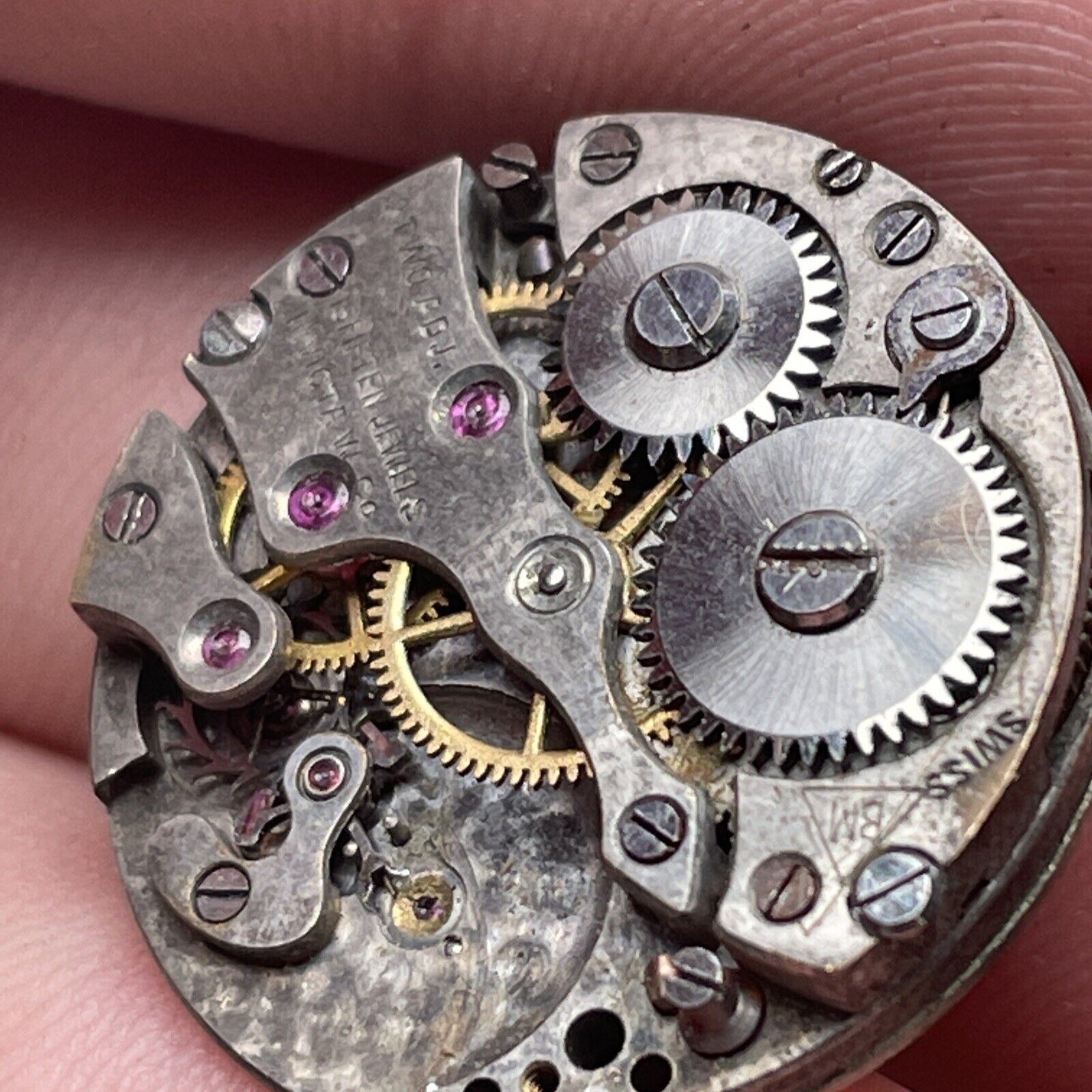 Vintage Invicta Watch Co. 15 Jewels 2 Adjustment Movement With Face.