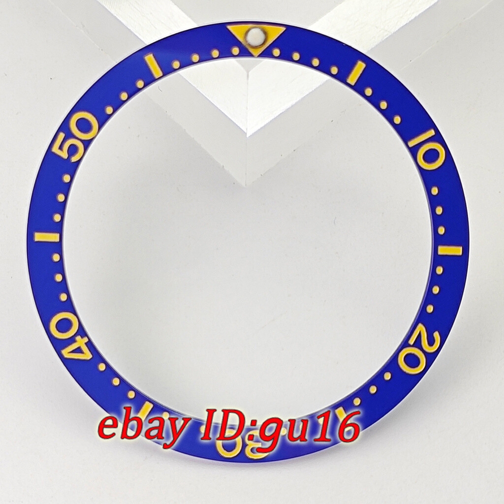 38mm black white blue green gold ceramics bezel insert fit 40mm automatic watch