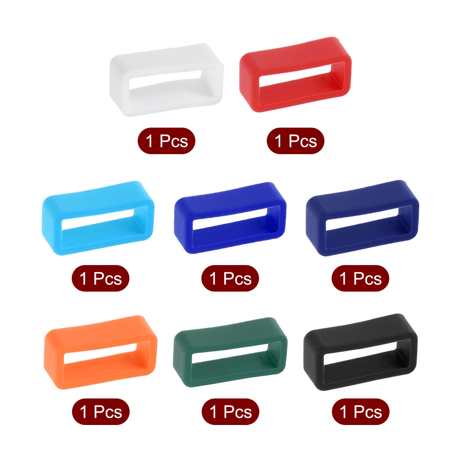 8Pcs Watch Band Strap Watch Retainers for 16mm Width Watch Band Mix Color