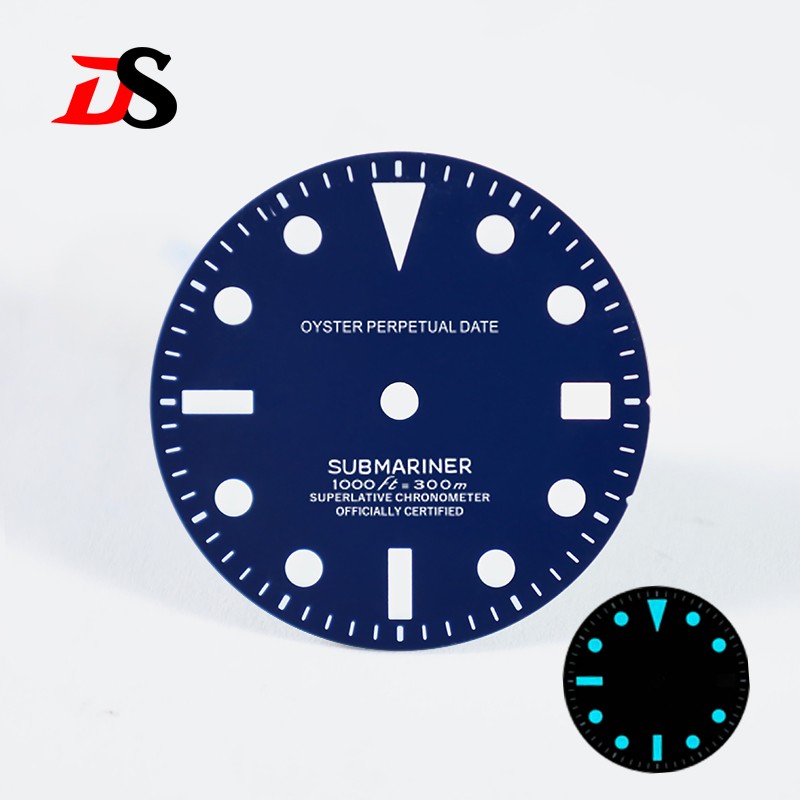 DS Matte Dial NH35 SUB Lume Layer Date No Date Blue Lume NH38 28.5mm S Logo Mod