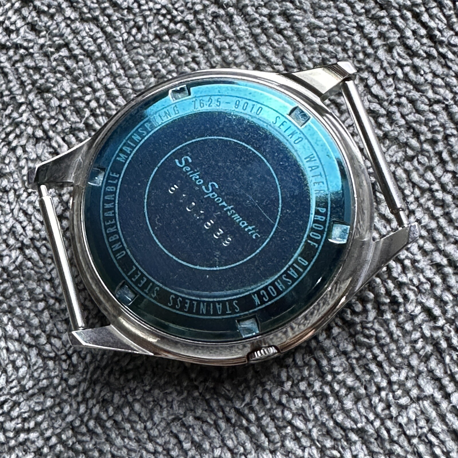 ORIGINAL NEW OLD STOCK ‘1965 VINTAGE SEIKO SPORTSMATIC 7625-9010 SS CASE