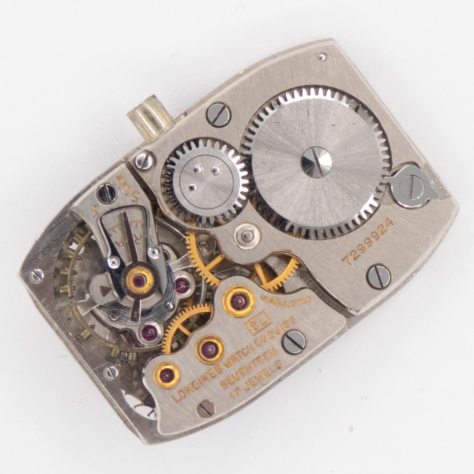 Partial Vintage Longines Caliber 9L 17-Jewel Wristwatch Movement