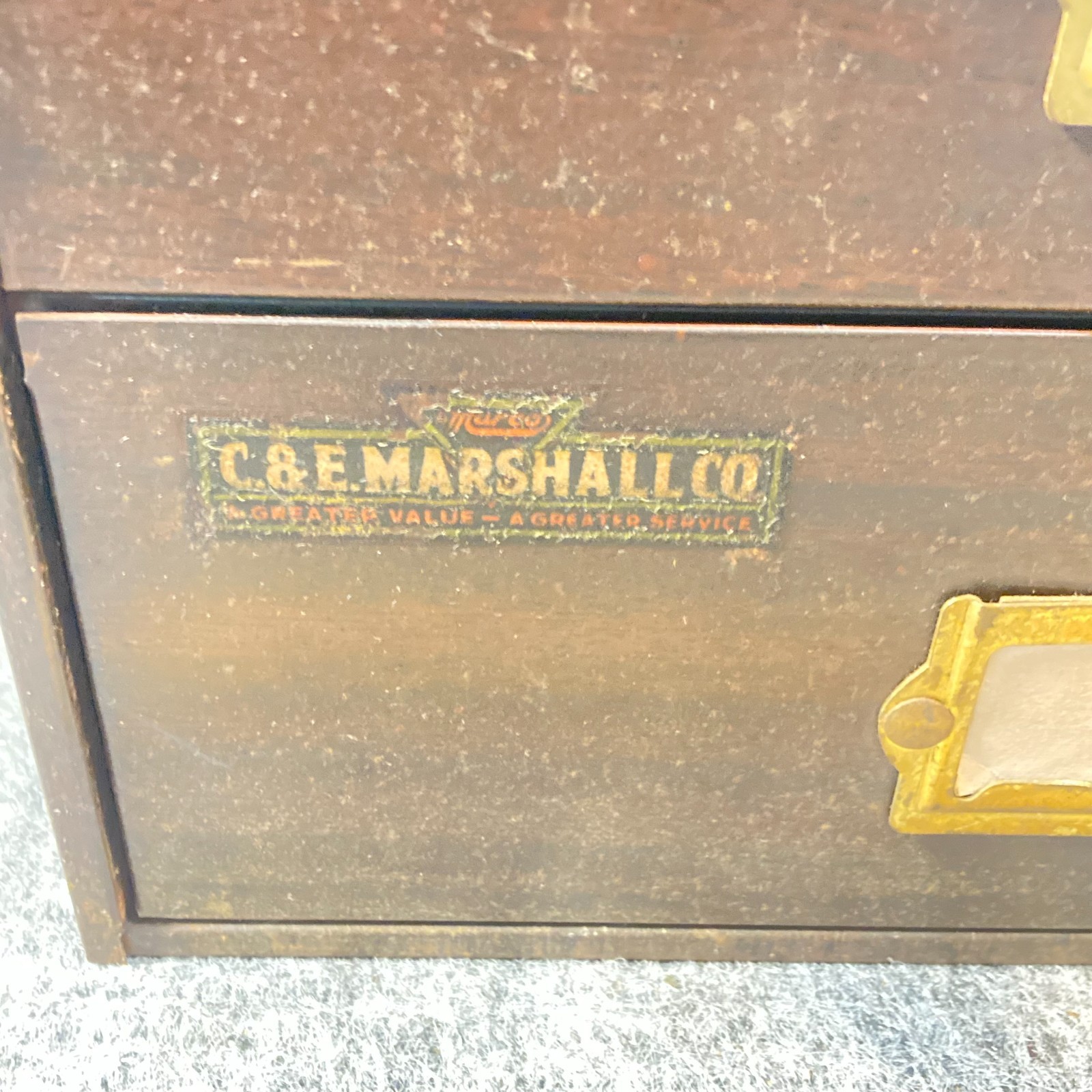 C&E Marshall Elgin Watch Parts 100+ Watch Hands Metal Cabinet 2 Drawer 178+ Pc