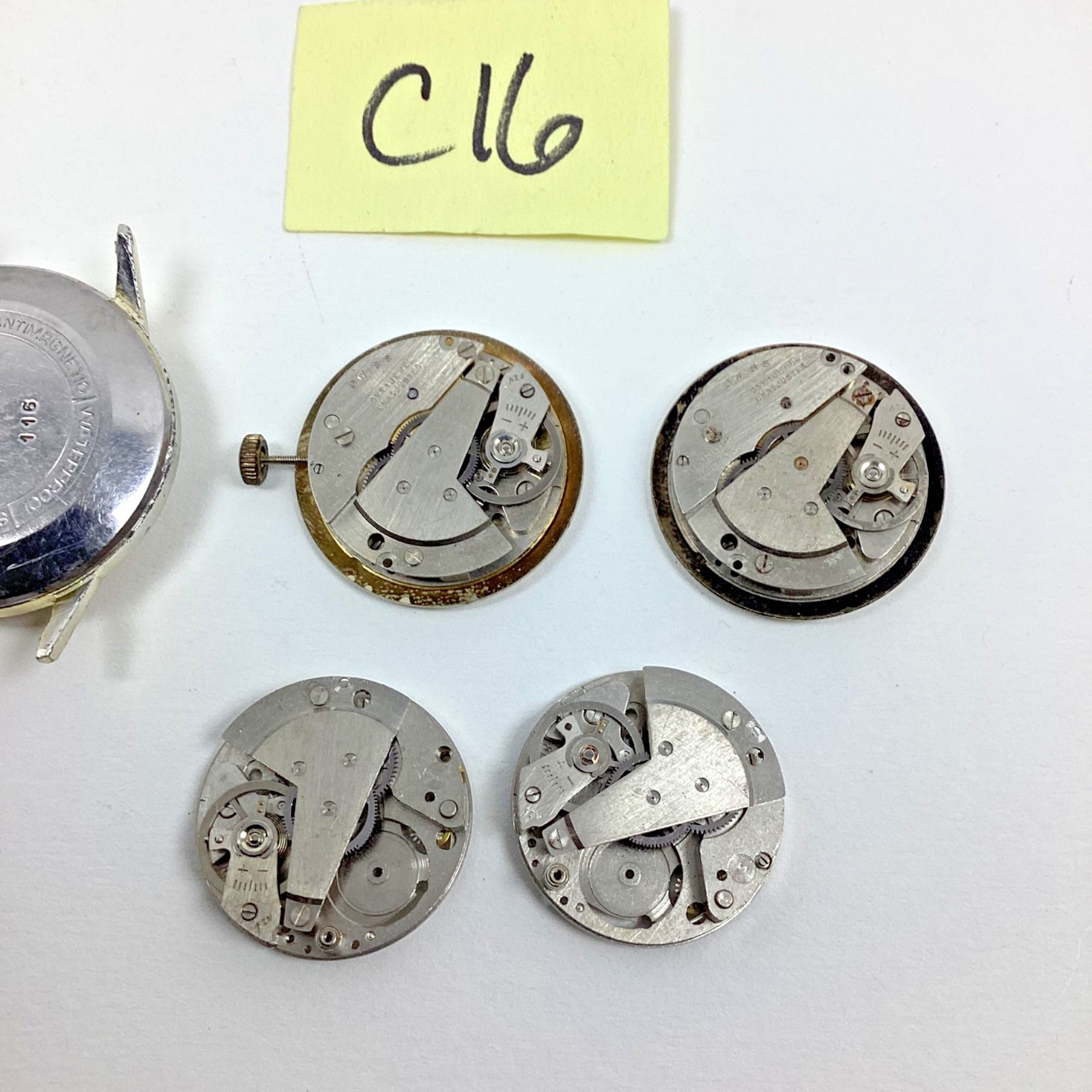Lot Carlisle Henriline Watch Co Ebosa EB8020 Swiss 2 Run Spare Part Repair READ