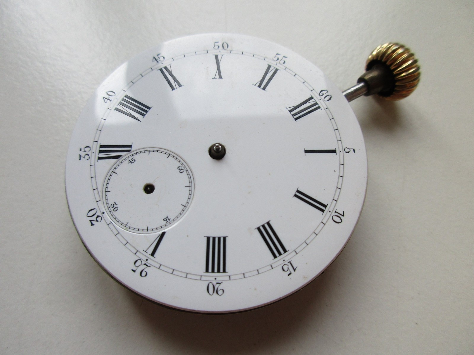 Pocket watch movement diam. 43.2 mm crown wind (at 12) & crown – running