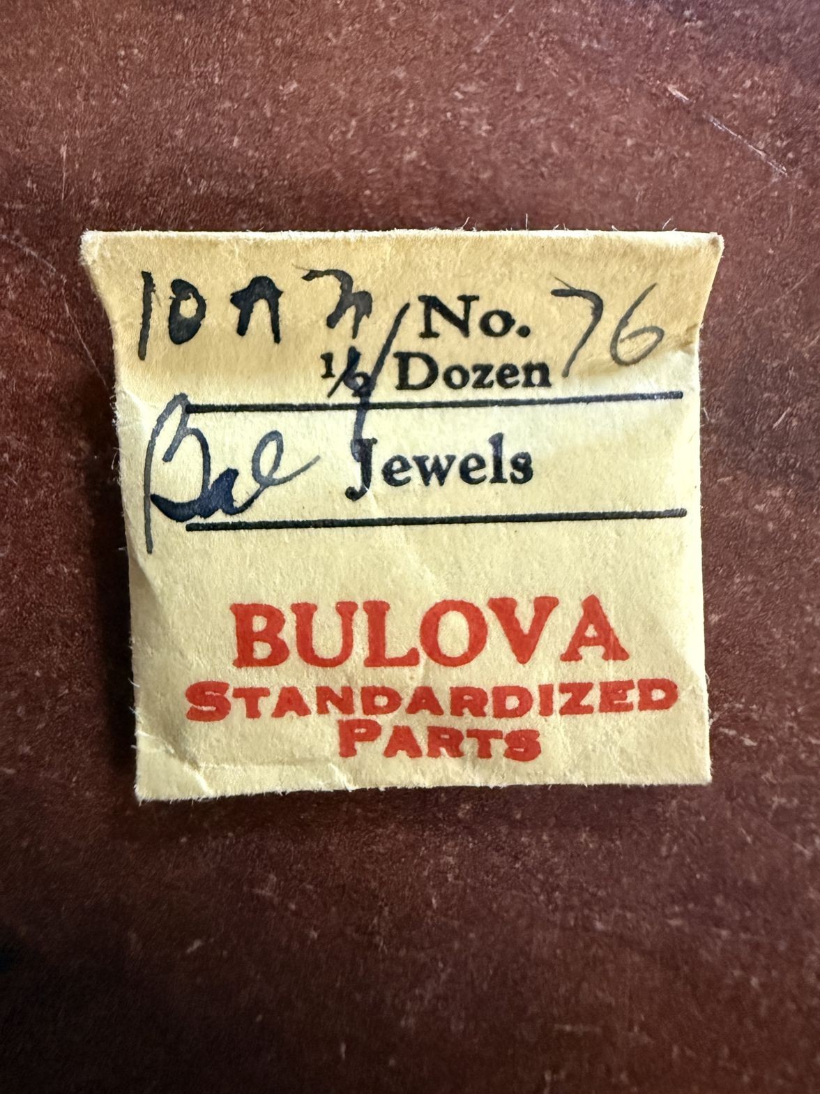 Bulova 10AM #76 Balance Jewels, packet of 6 NOS Vintage Watch Part