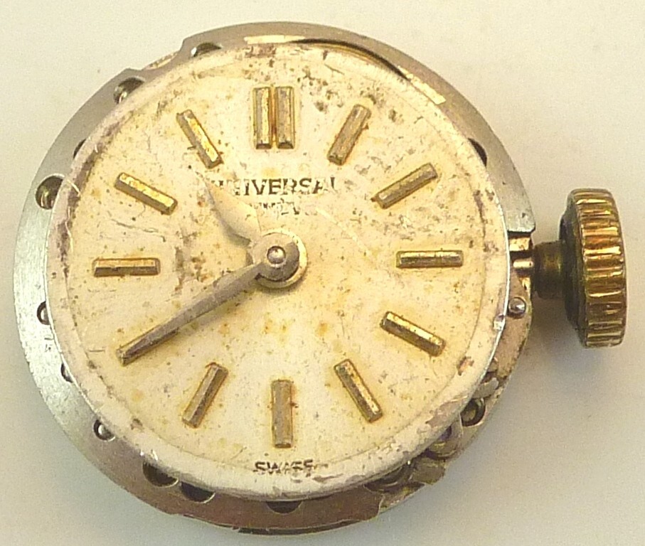 Universal Geneve 13mm Wrist Watch Movement – Good Balance – Parts / Repair