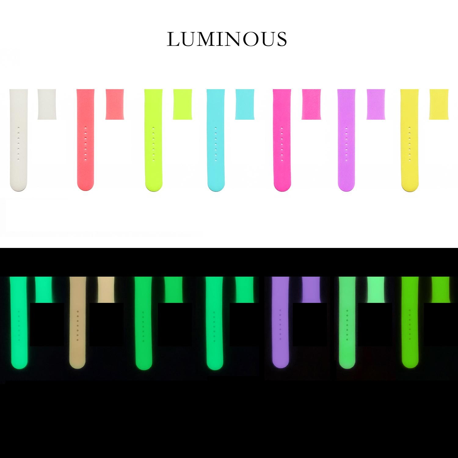 Luminous Silicone Strap for Apple Watch Band Ultra 49mm 9 8 7 45/41mm Sport Band