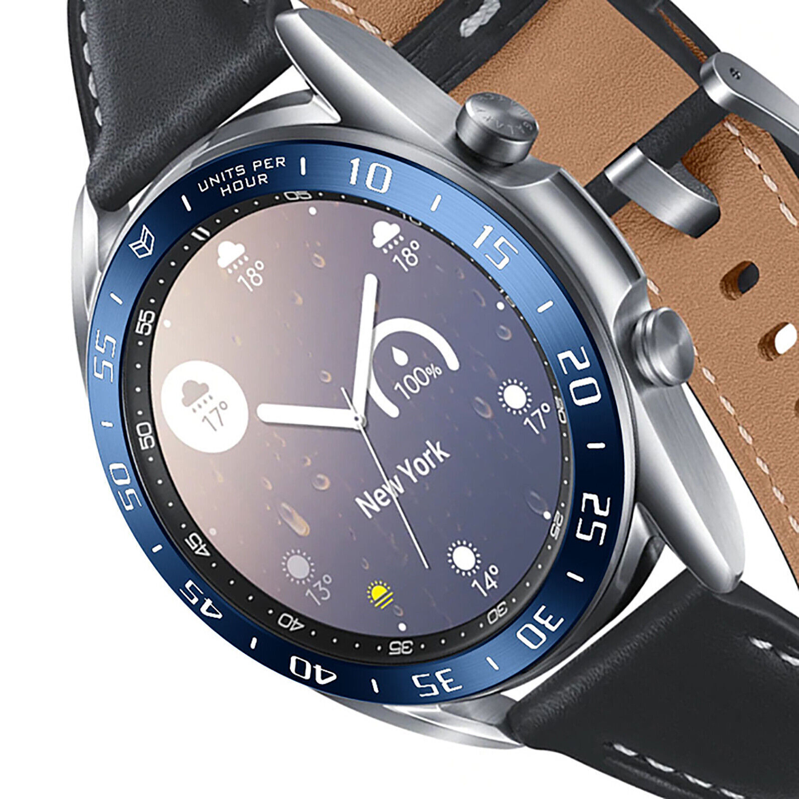 Metal Watch Steel Bezel Ring Circle Adhesive Cover for Samsung Galaxy Watch 3