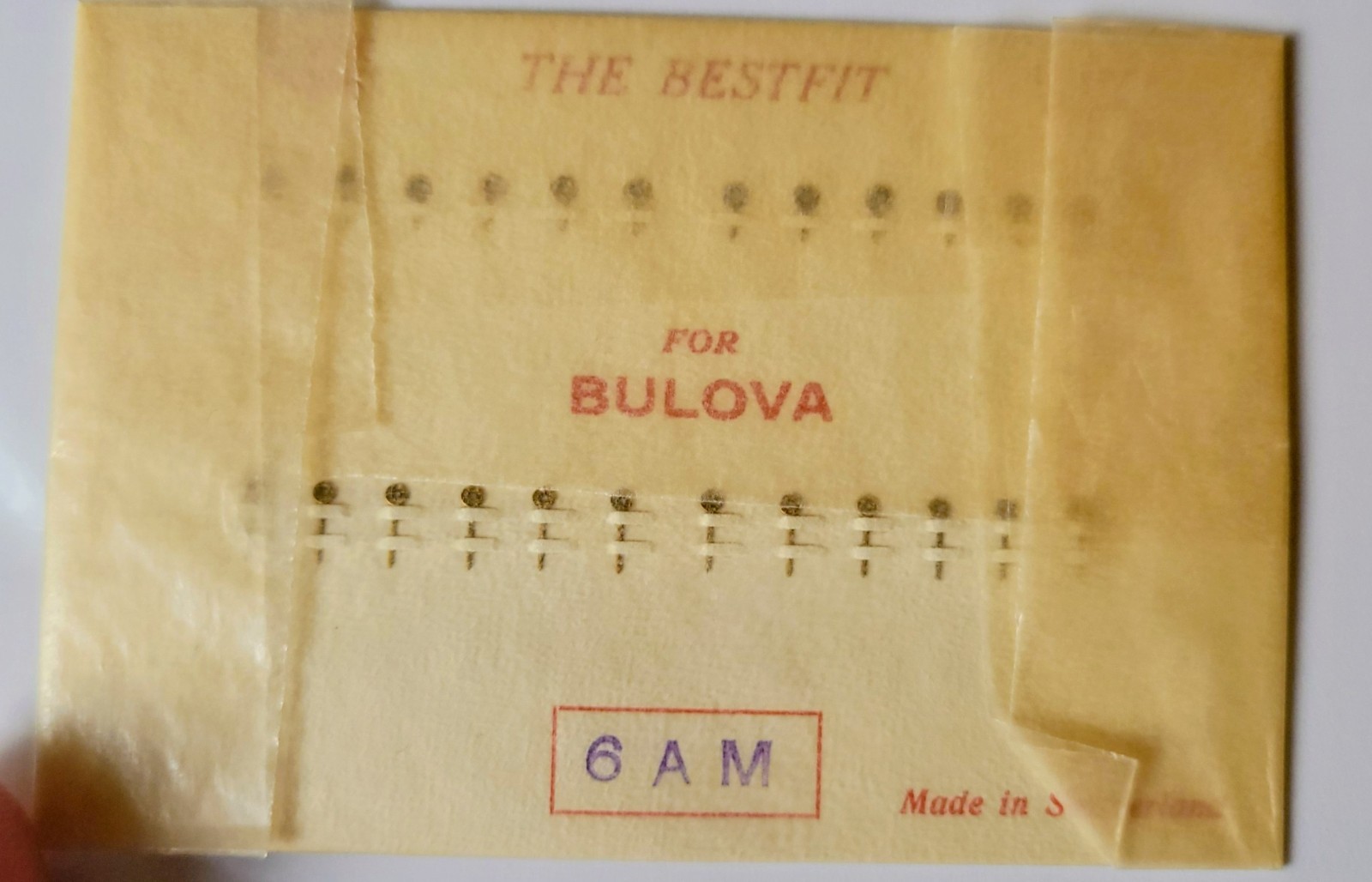 BESTFIT FOR BULOVA WATCH HANDS 6 AM WATCHMAKER REPLACEMENT PARTS FULL WRISTWATCH