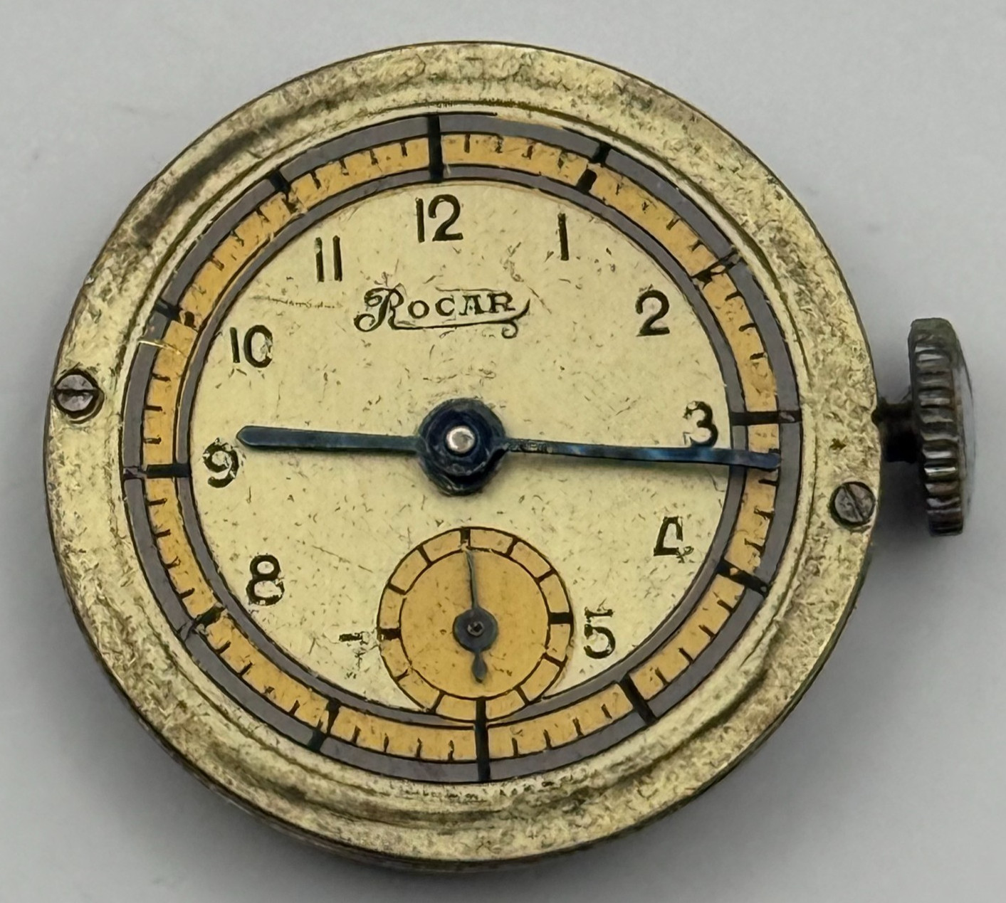 Ebosa 119 Watch Movement Rocar Sub Seconds Manual Wind Vintage Parts 23.7mm
