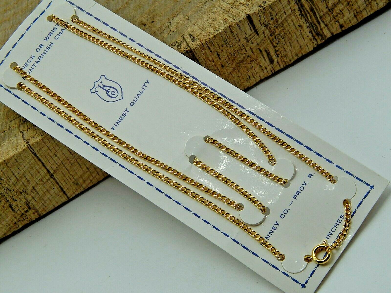 Vintage 1950s high quality 24 in gold plated Chain necklace Kinney Co Providence