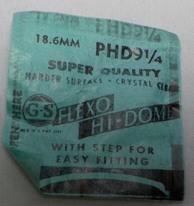 GS FLEXO HI DOME WATCH CRYSTAL REPLACEMENT PART 18.6 MM WATCHMAKER PHD9 1/4 #105