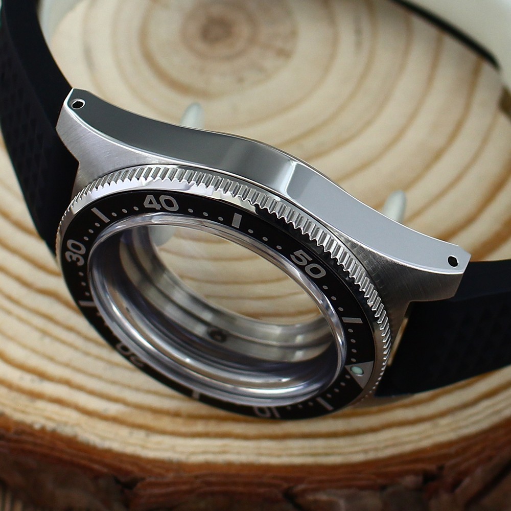 40mm Watch Case Strap Modify Seiko 62MAS Mod Steel Sapphire For NH35 34 NH36 38