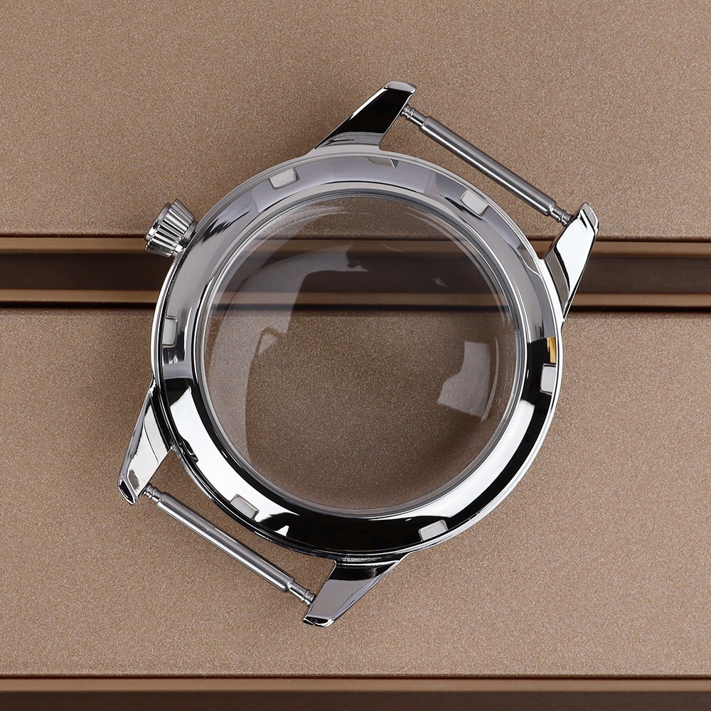 For Seiko NH34 35 36 38 Movement 40.6mm/33mm Silver Watch Cases 316L Stainless