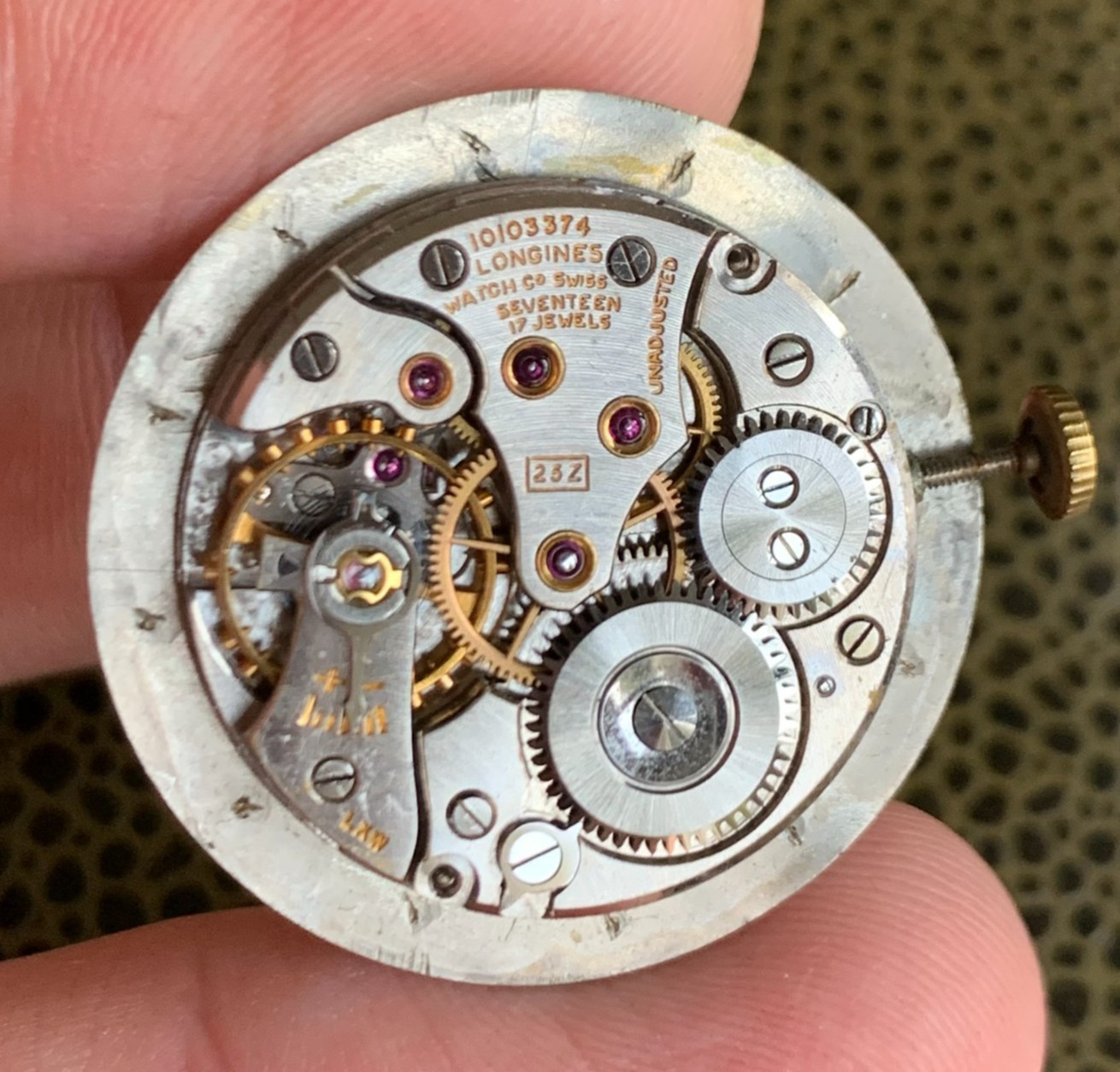 Longines Cal. 23Z 17 Jewels Manual Wind Wristwatch Movement Runs