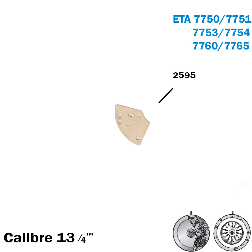 ETA 7750 ORIGINAL Date Jumper Maintaining Plate FOR Movement PART NO 2595.