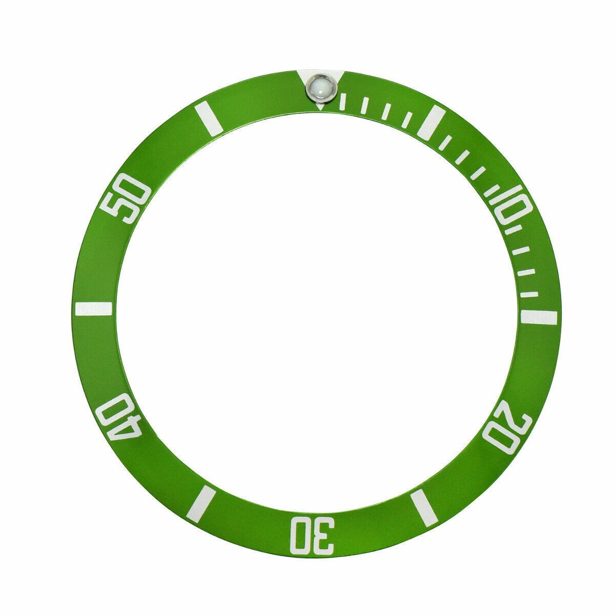 Green Kermit Aluminum Replacement Bezel Insert 37.60mm x 30.70mm Diver Watch