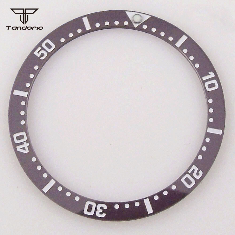 38mm x 31.5mm Flat Ceramic/Alloy Bezel Insert Ring Fit for SKX007/009 Watch