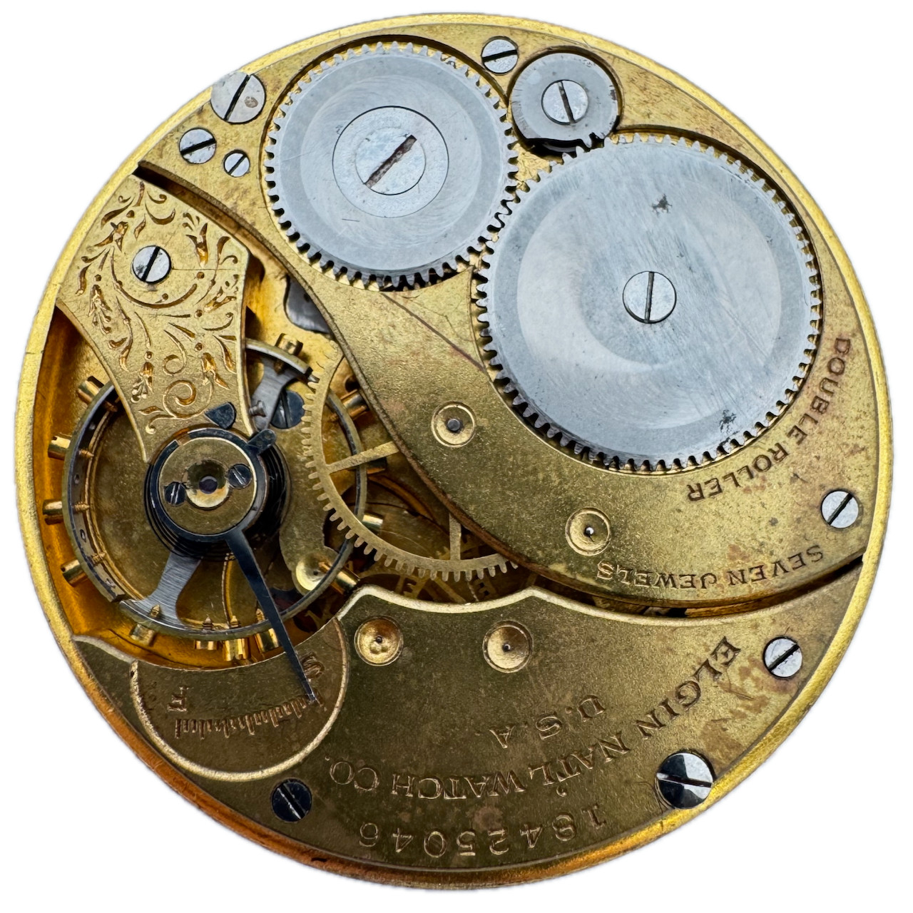 Antique 12s 1915 Elgin 7 Jewel Mechanical Pocket Watch Movement 311 USA