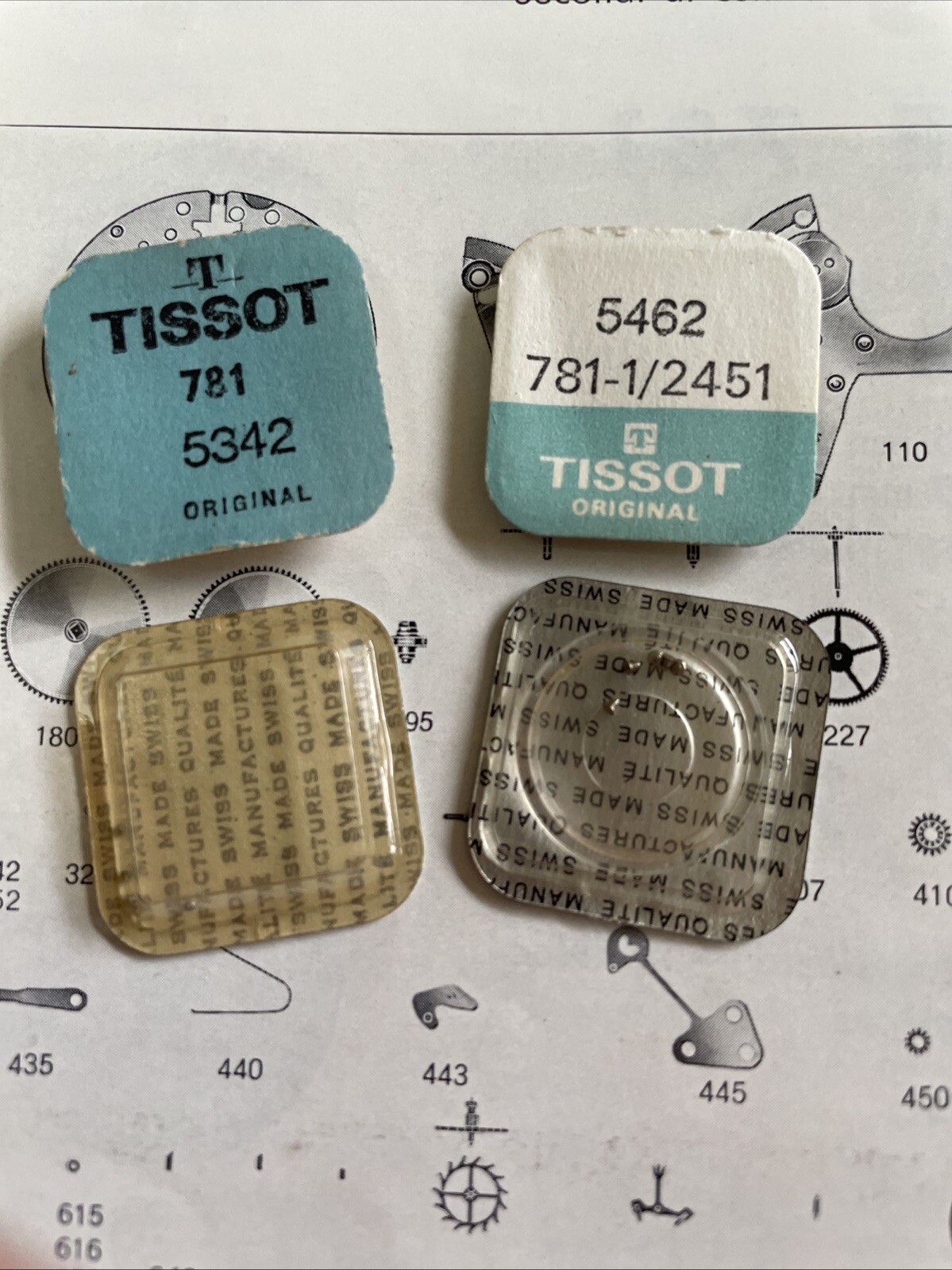 NOS Tissot Movement Screws part 781 782 783 2400 2481 Choose from List