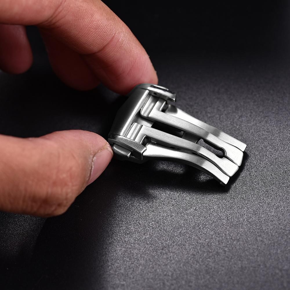 Metal Folding Buckle 18 20 22mm Stainless Steel Brushed Clasp for Omega Watch